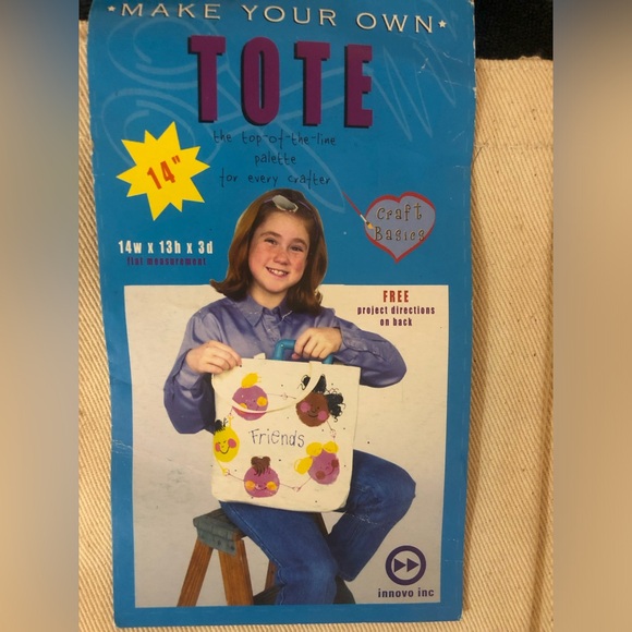 innovo inc Other - 2005 Make Your Own Canvas Tote Bag Kit – NWT with Free Project Directions! 🎀